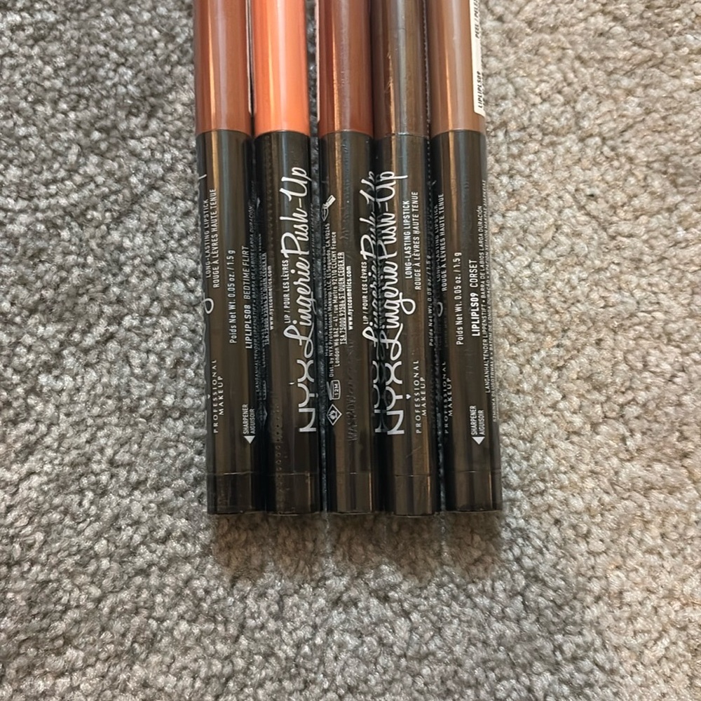 NYX Lip Lingerie Push-Up Lipstick Set - Nude and Brown Shades